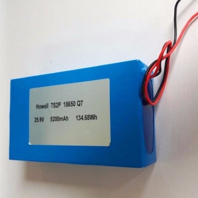 lithium ion battery pack 25.9V 5.2Ah 7s2p li-ion battery pack 5200mah for Electrical Vehicles