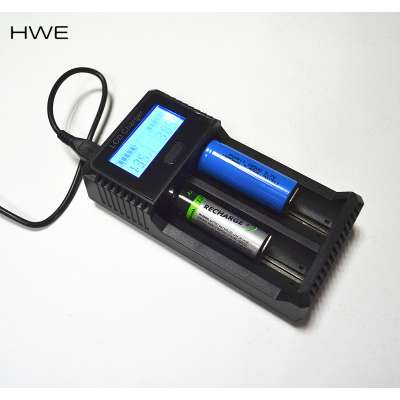 LCD Display Universal Smart Battery Charger for 14500 18650 26650 Li-ion/AA AAA SC Ni-MH Ni-Cd/LiFePO4 rechargeable battery